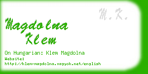 magdolna klem business card